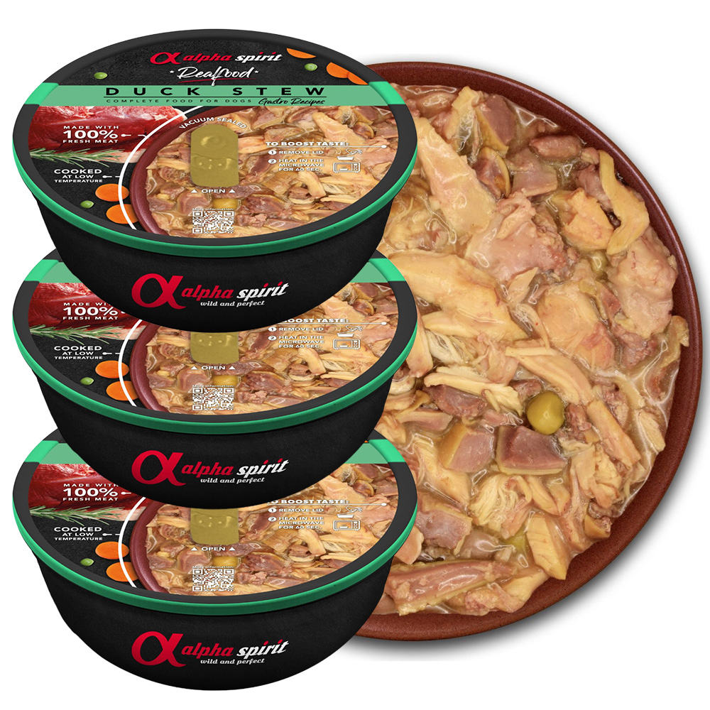 Alpha Spirit Real Food Duck Karma Mokra dla Psa Kaczka 3x280g